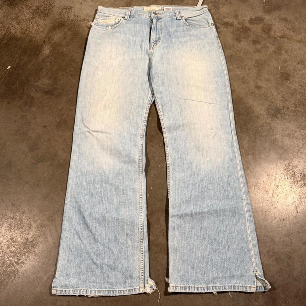 BKE Tyler Baggy Bootcut Jeans Mens 34x32 Light Wash Y2K Made in USA